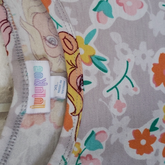 Lularoe MISS PEGGY short sleeves hi low tunic  dress size XL - Picture 3 of 5